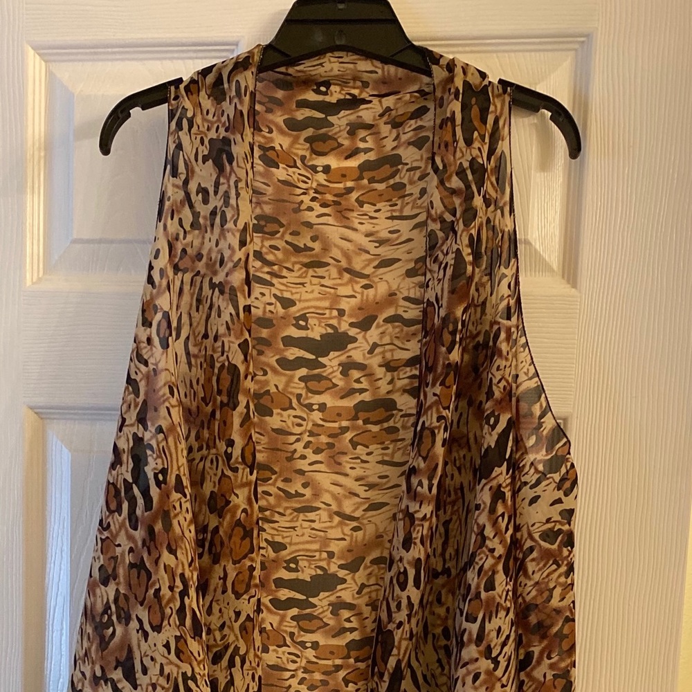Animal Print Convertible Vest
